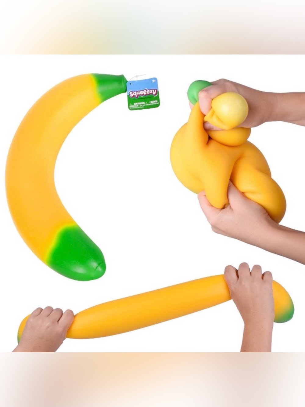 Sunny Days Squeezy Banana Stress Toy NEW